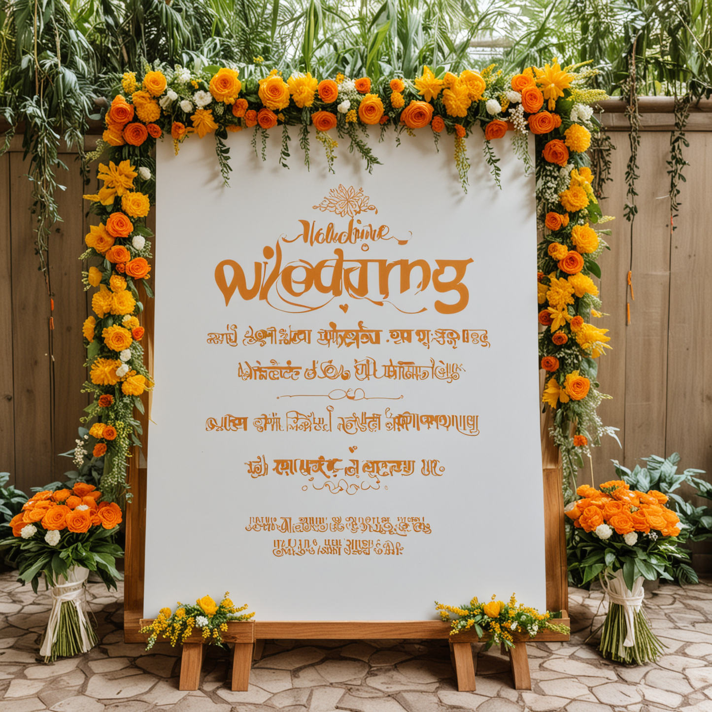 Wedding Events Welcome Sign Board