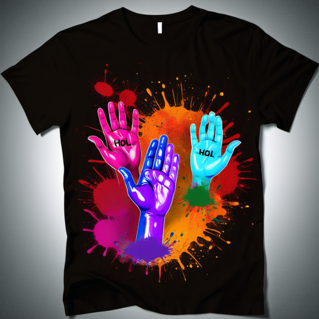 Holi Custom Printed Tshirt